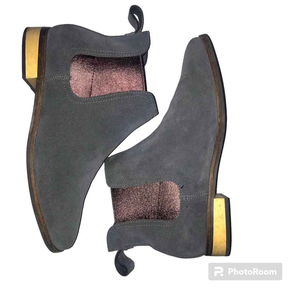TOMS ELLA CHELSEA BOOTIES GREY W8.5 Casual Boots